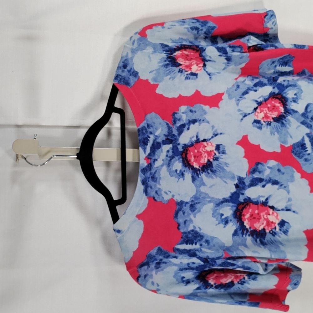 *D117 Talbots pink and blue floral print sweater PS CLEARANCE - Picture 9 of 12